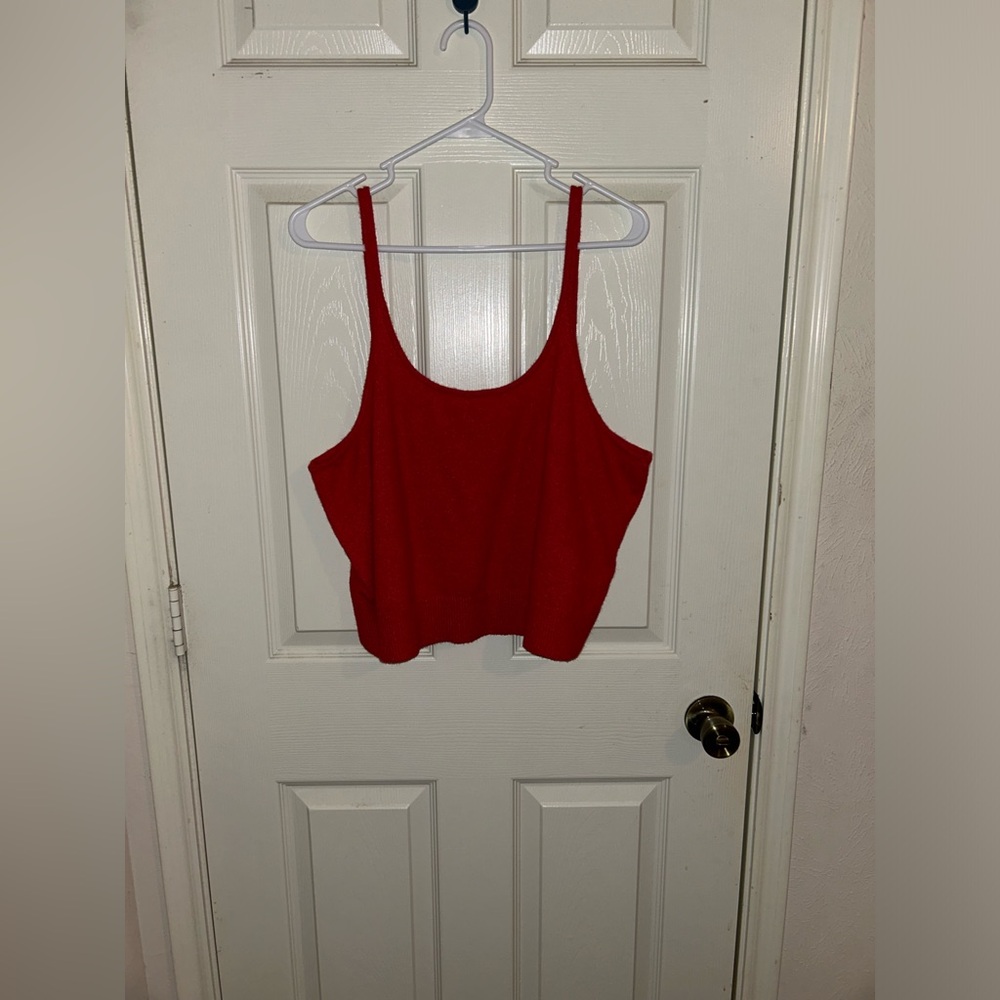 Cozy cropped sweater tank